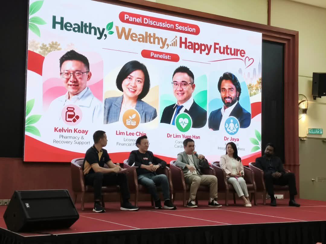 Panel discussion featuring National Pharmacy at a healthcare event